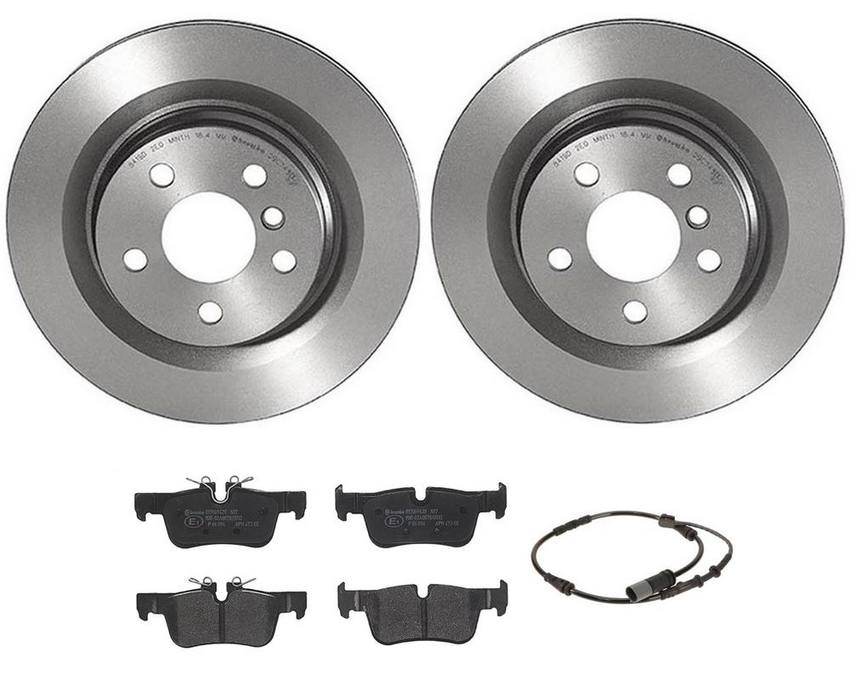 BMW Mini Brake Kit - Brembo Pads and Rotors Rear (300mm) (Low-Met) 34356865612 - Brembo 3805178KIT